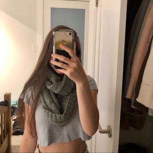 Grey infinity scarf